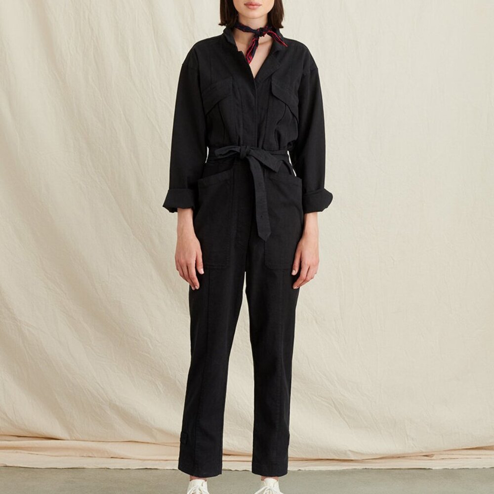 Alex Mill Expedition Jumpsuit Black Washed Twill S